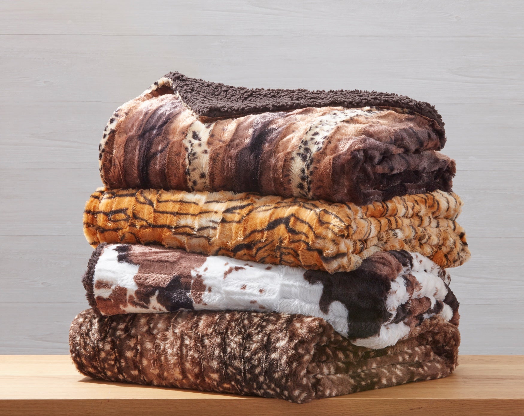 Faux Fur Animal Print Blanket image number 3