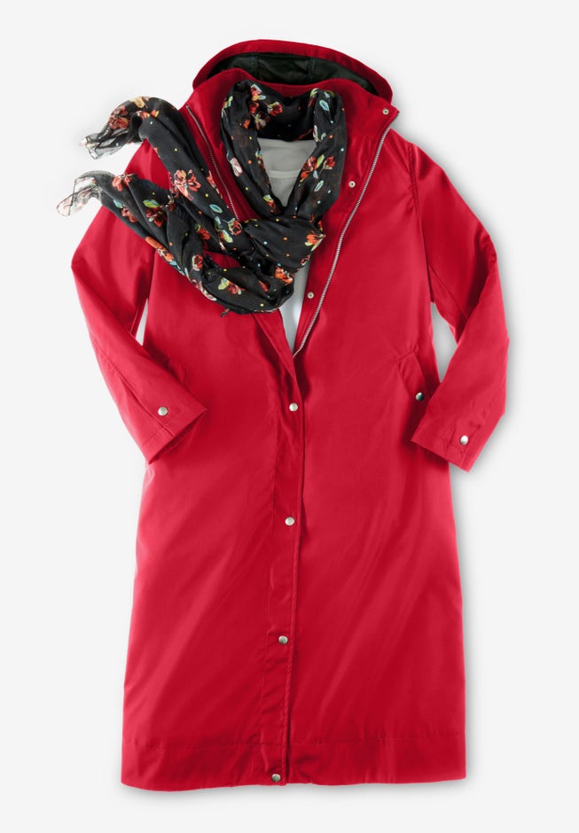 Long A-line Raincoat image number 4