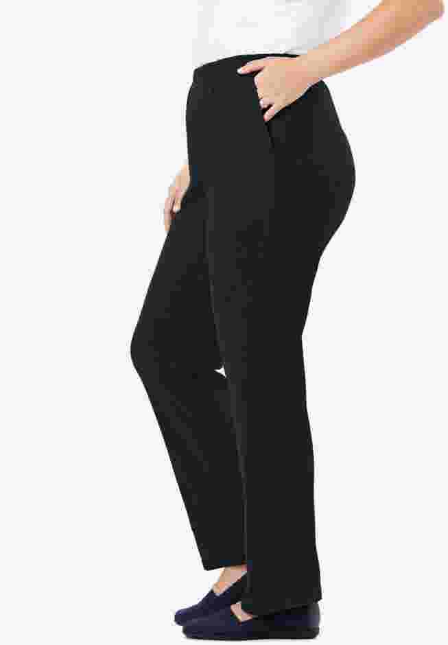 7-Day Knit Straight-Leg Pull-On Pants image number 2
