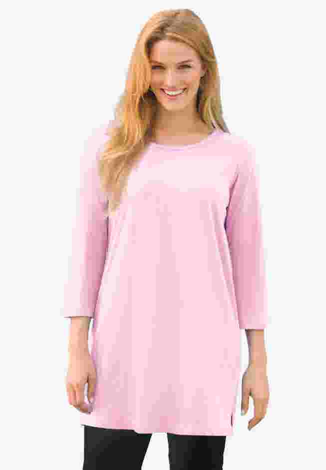 Perfect Three-Quarter-Sleeve Scoopneck Tunic image number 0