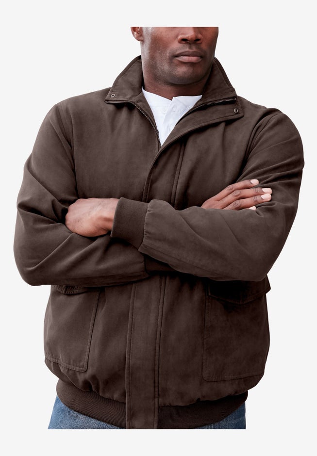 Microsuede Bomber Jacket image number null