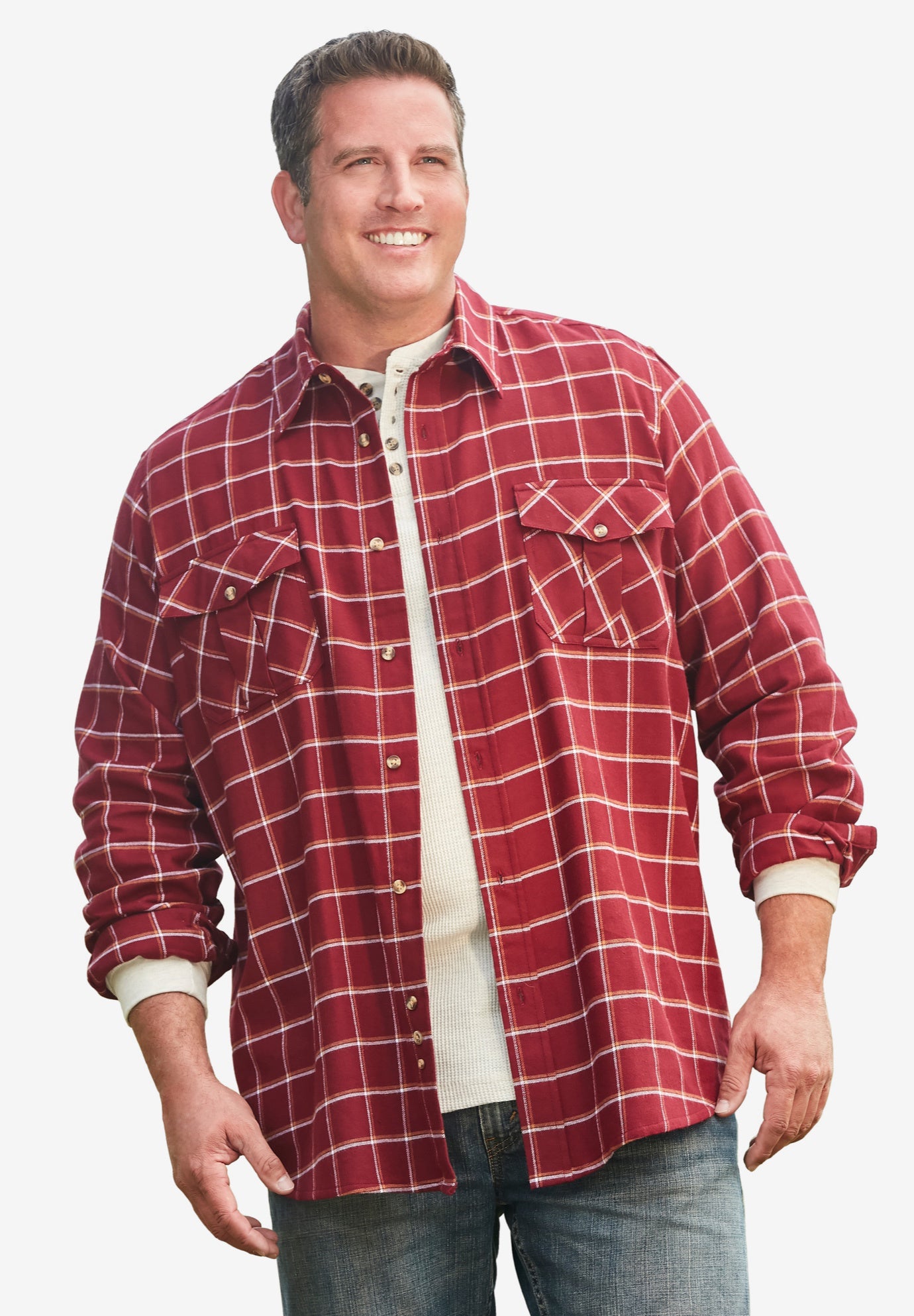 Signature Plaid Flannel Shirt image number 3