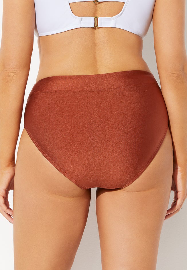 Metallic High Waist Bikini Bottom image number null
