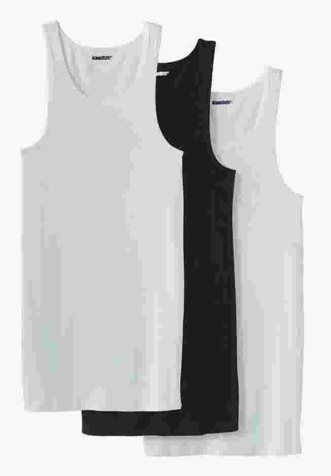 3-Pack Ribbed Cotton Tank Undershirt image number 0