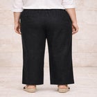 Linen-Blend Elastic Waist Drawstring Relaxed Pant image number null