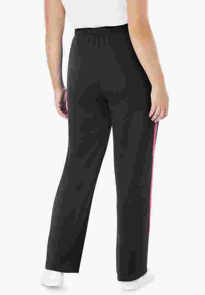 Side Stripe Cotton French Terry Straight-Leg Pant image number 1