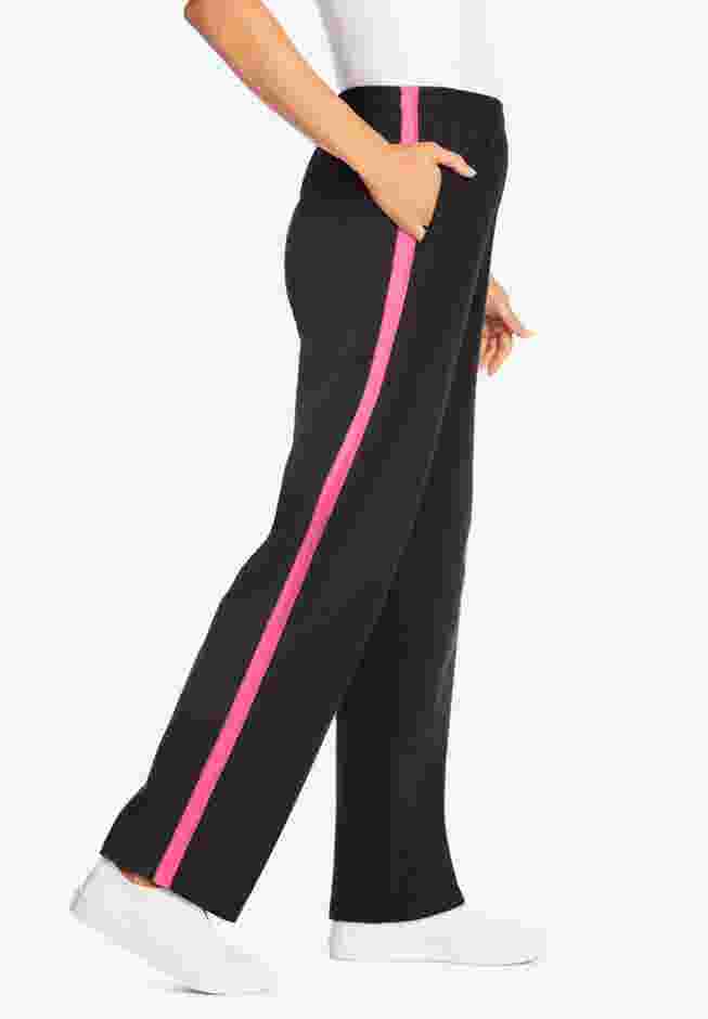 Side Stripe Cotton French Terry Straight-Leg Pant image number 2