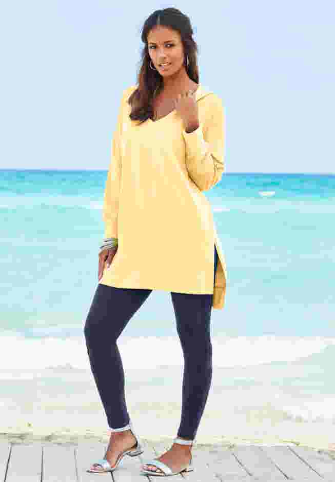 French Terry Tunic Hoodie image number 3