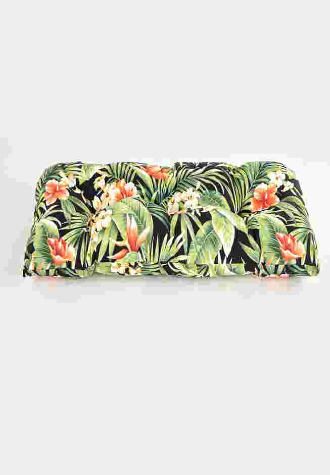BH Performance Fabric Tufted Wicker Settee Cushion image number 0
