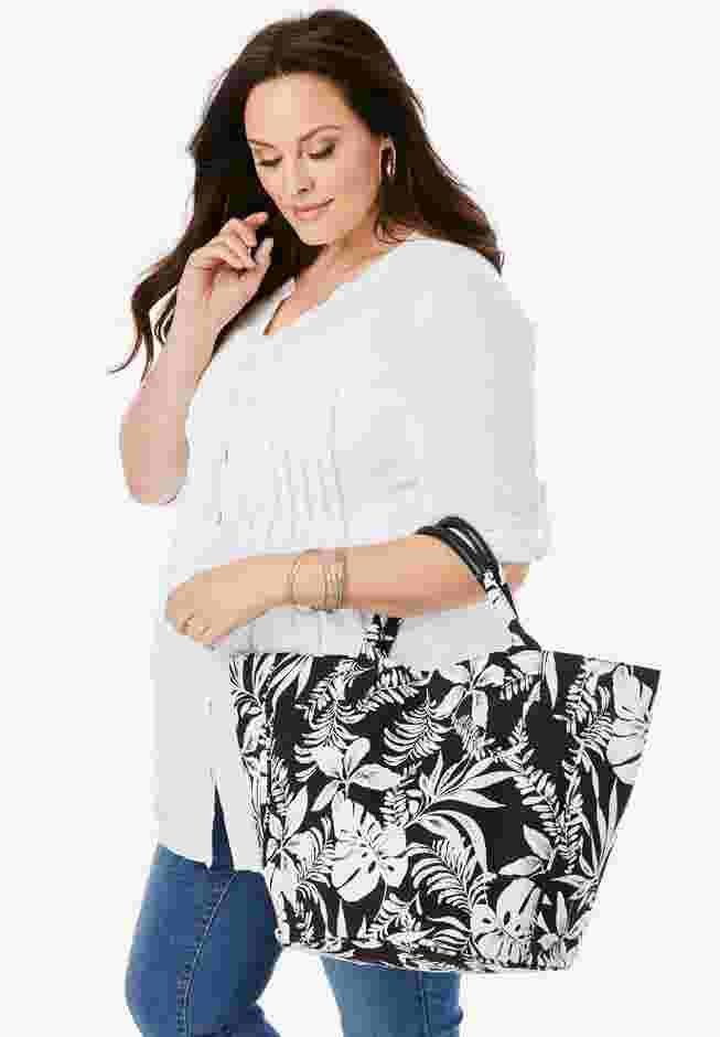Printed Canvas Tote Bag image number 0