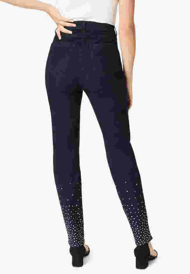 Invisible Stretch® Embellished Straight-Leg Iconic Jean image number 1