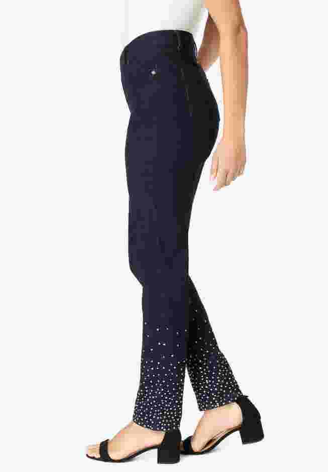 Invisible Stretch® Embellished Straight-Leg Iconic Jean image number 2
