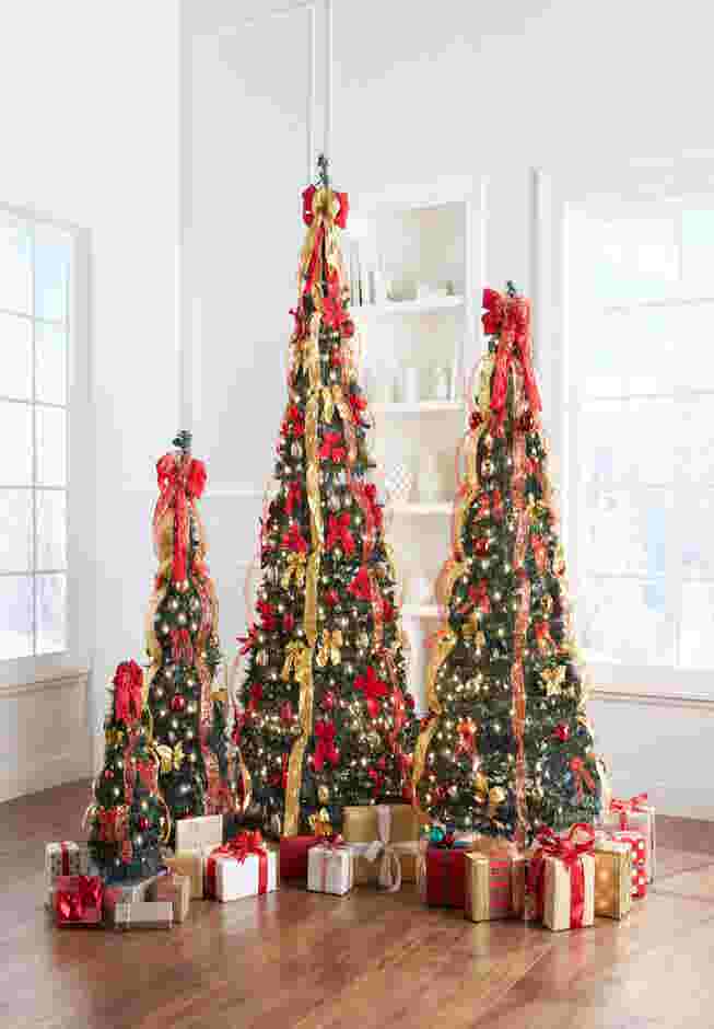 Fully Decorated Pre-Lit 6’ Pop-Up Christmas Tree image number 7