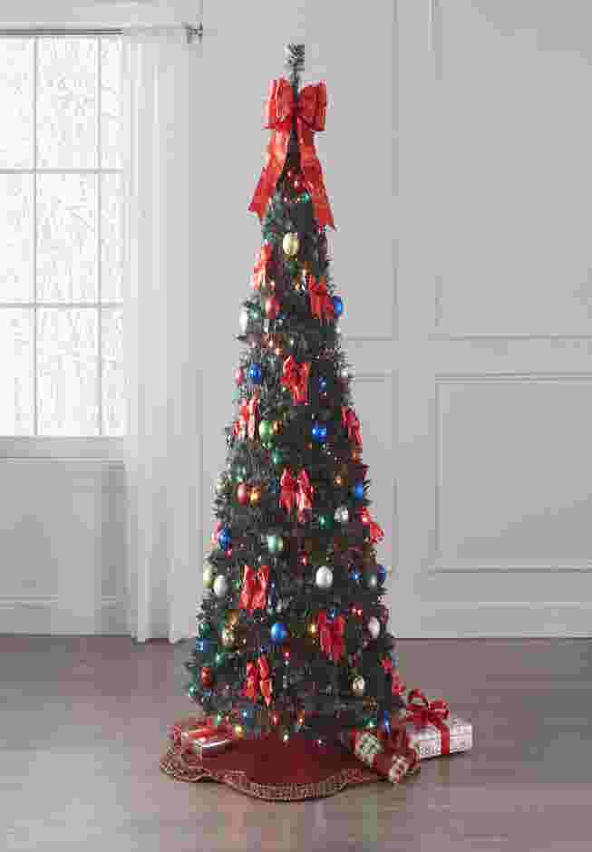 Fully Decorated Pre-Lit 6’ Pop-Up Christmas Tree image number 0