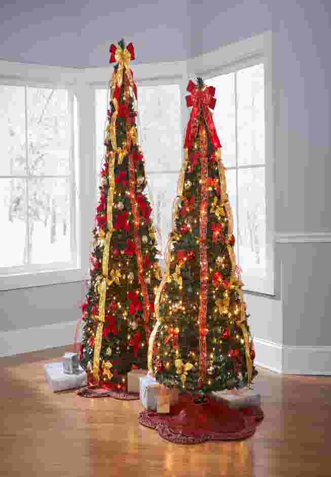 Fully Decorated Pre-Lit 7½' Pop-Up Christmas Tree image number 0