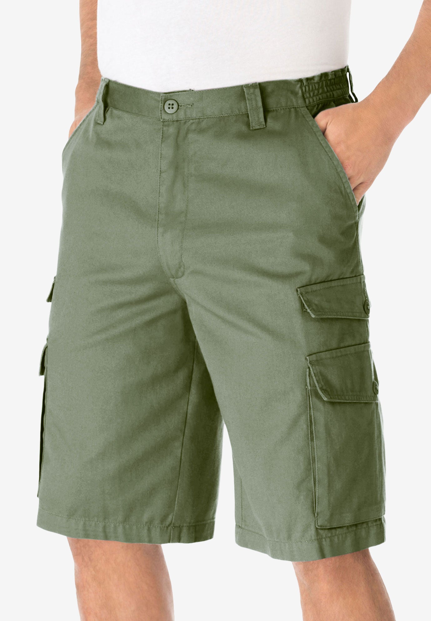 12" Side Elastic Cargo Shorts image number 0