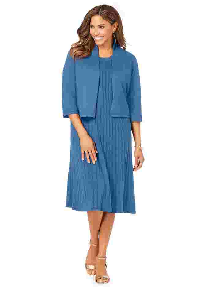 2-Piece Sweater Jacket Dress image number 0