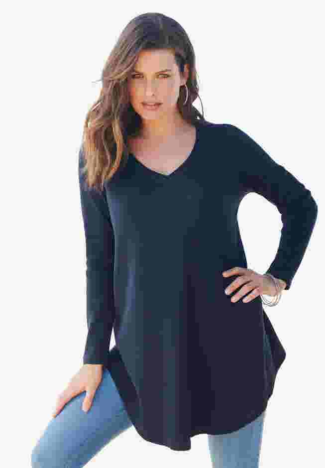 V Neck Thermal Swing Tunic image number 0