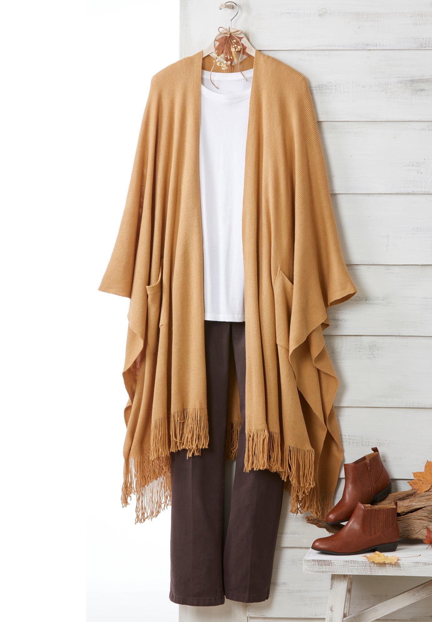 Fringed Cape Sweater image number 2