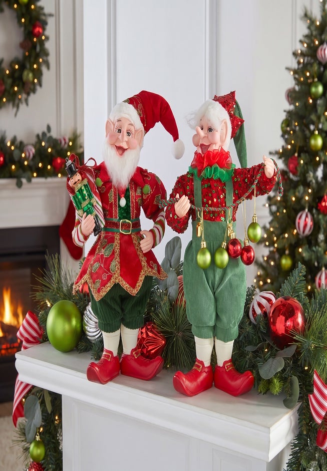 16"H Elf With Ornament Garland image number 2
