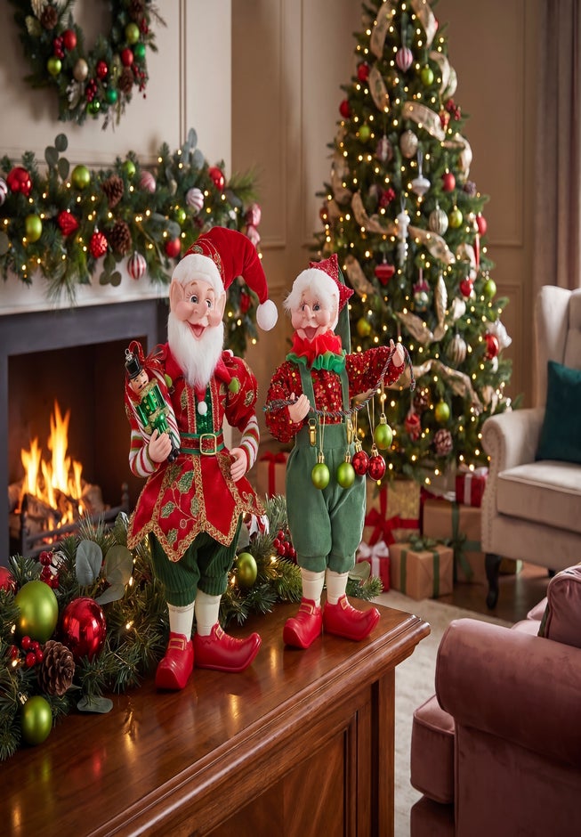 16"H Elf With Ornament Garland image number 3