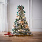6’ H Pre-Lit Flocked Pop-Up Tree image number null