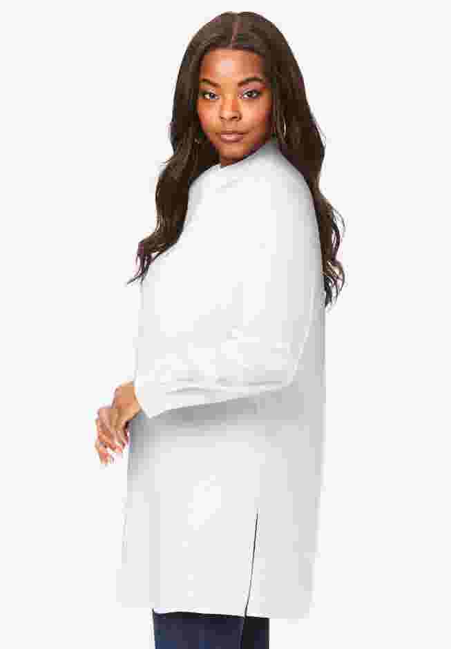 Plus Size Kate Tunic Shirt – Long Sleeve Classic Button-Down with Flowy, Longline Fit image number 2