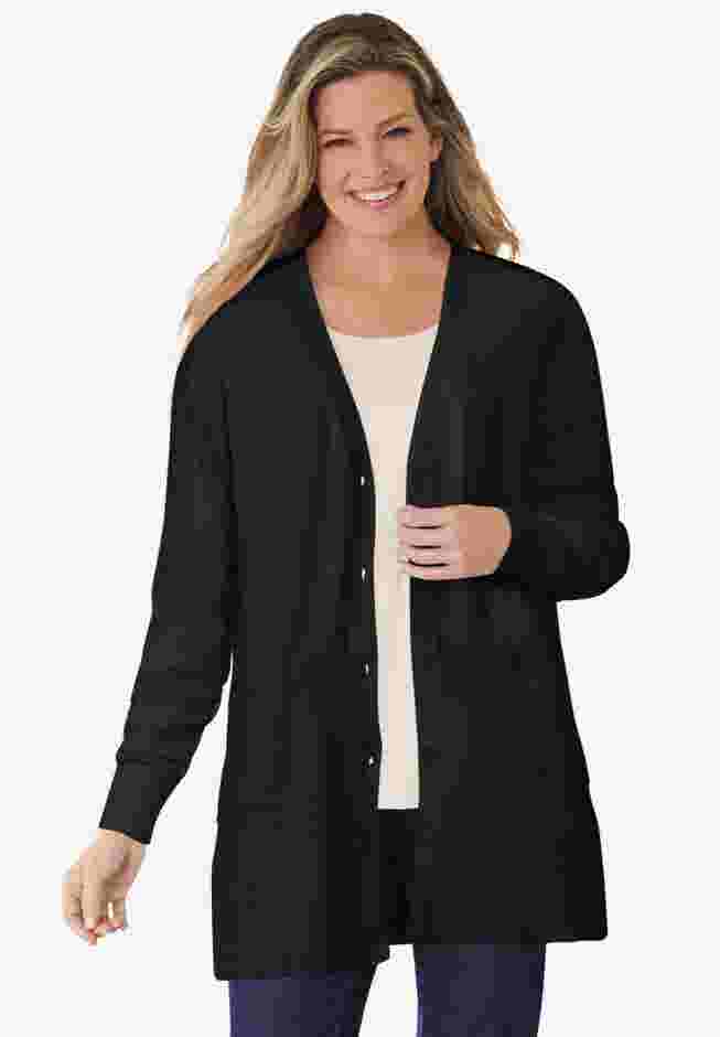 Perfect Longer-Length Cotton Cardigan image number 0