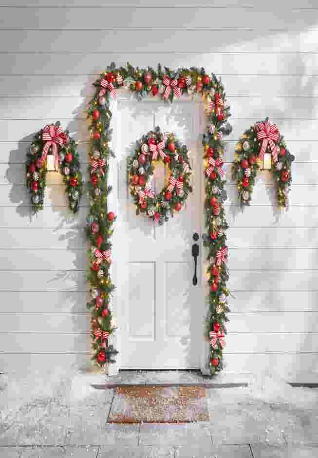 26" Pre-Lit Christmas Cheer Wreath image number 1