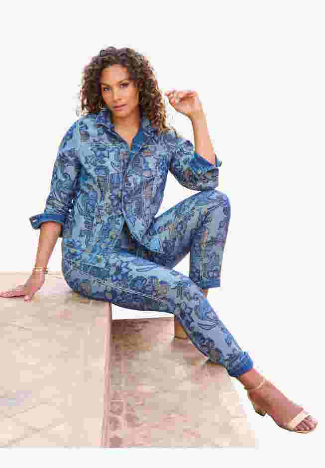Reversible Stretch Denim Jacket image number 4