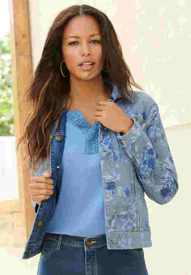 Reversible Stretch Denim Jacket image number 7