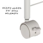 3-Basket Slim Rolling Wire Cart image number null