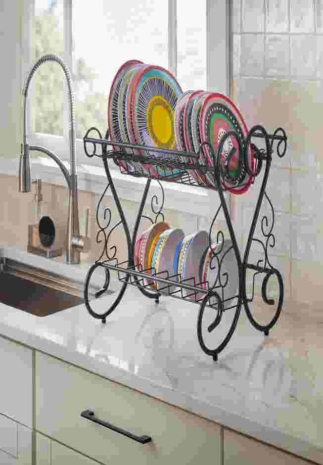 Scroll 2-Tier Dish Rack image number 0