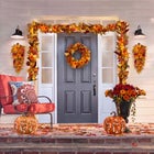 24" Pre-Lit Harvest Daisy Wreath image number 2