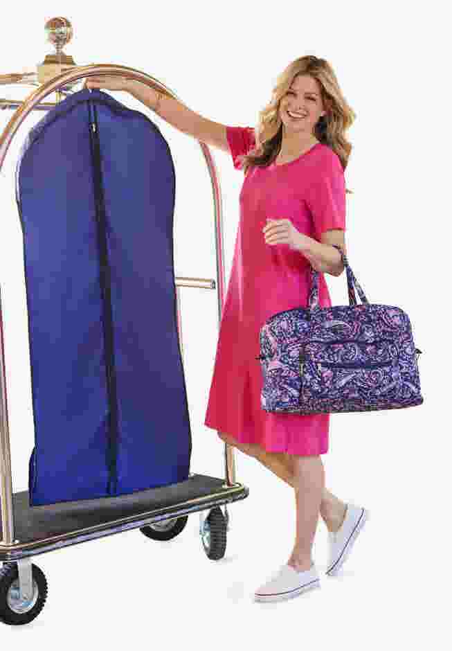 2-Piece Large Quilted Tote & Garment Bag image number 0