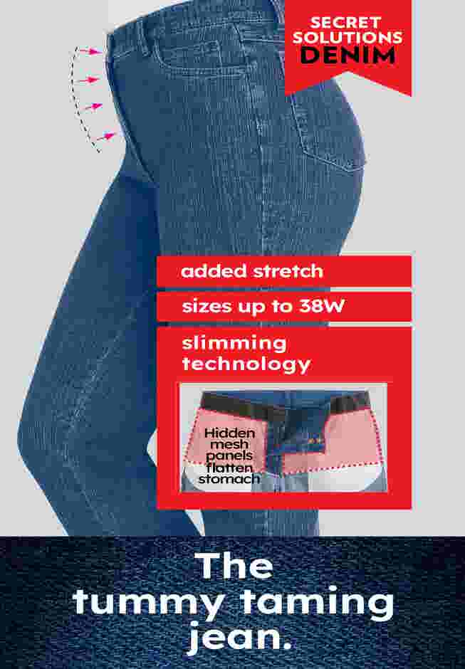 Secret Solutions&trade; Tummy Smoothing Bootcut Denim Jean image number 3