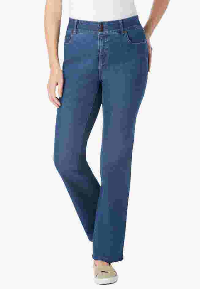 Secret Solutions&trade; Tummy Smoothing Bootcut Denim Jean image number 0