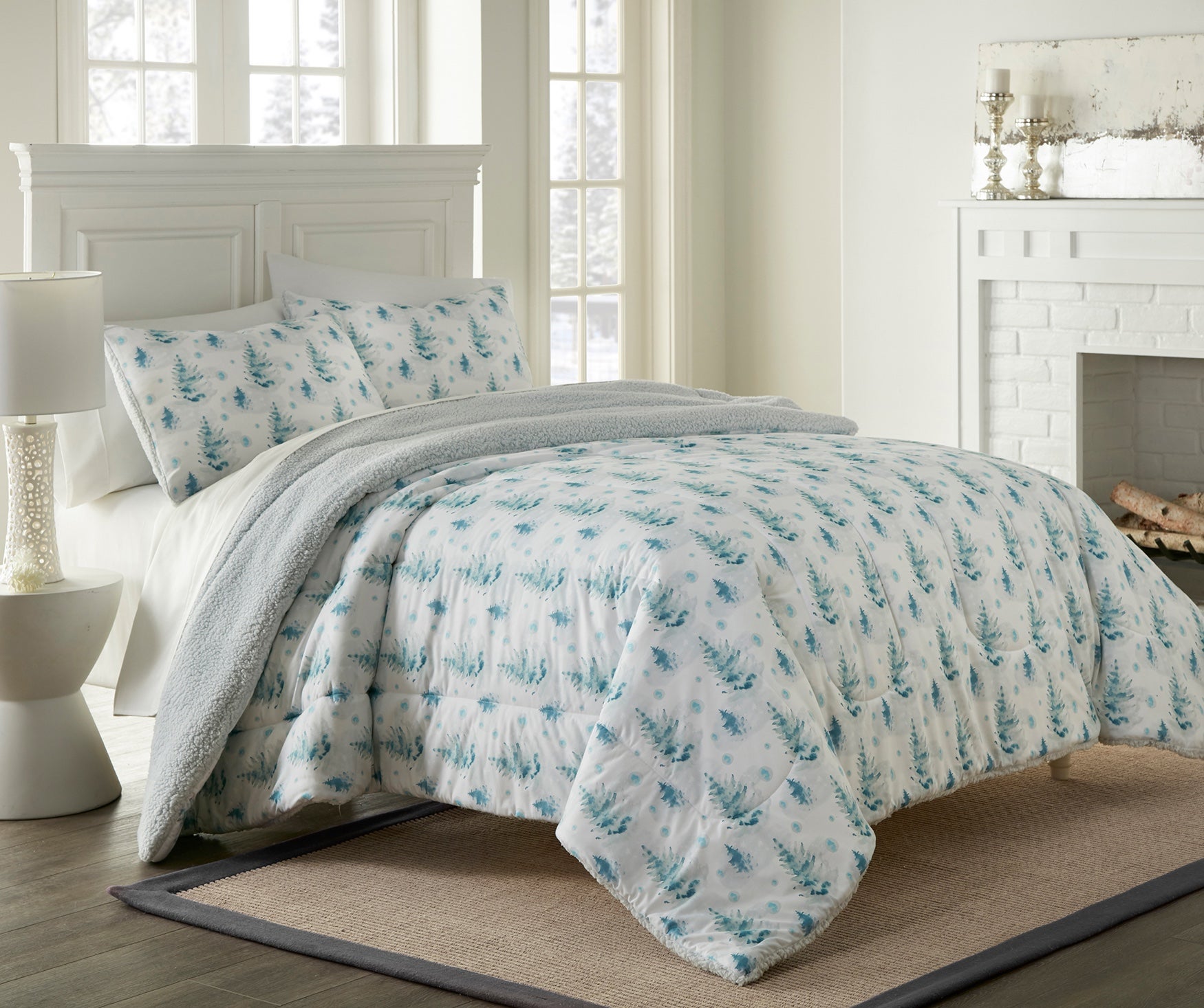 Reversible Micro Flannel&reg; Sherpa 3-Pc. Comforter Set image number 0
