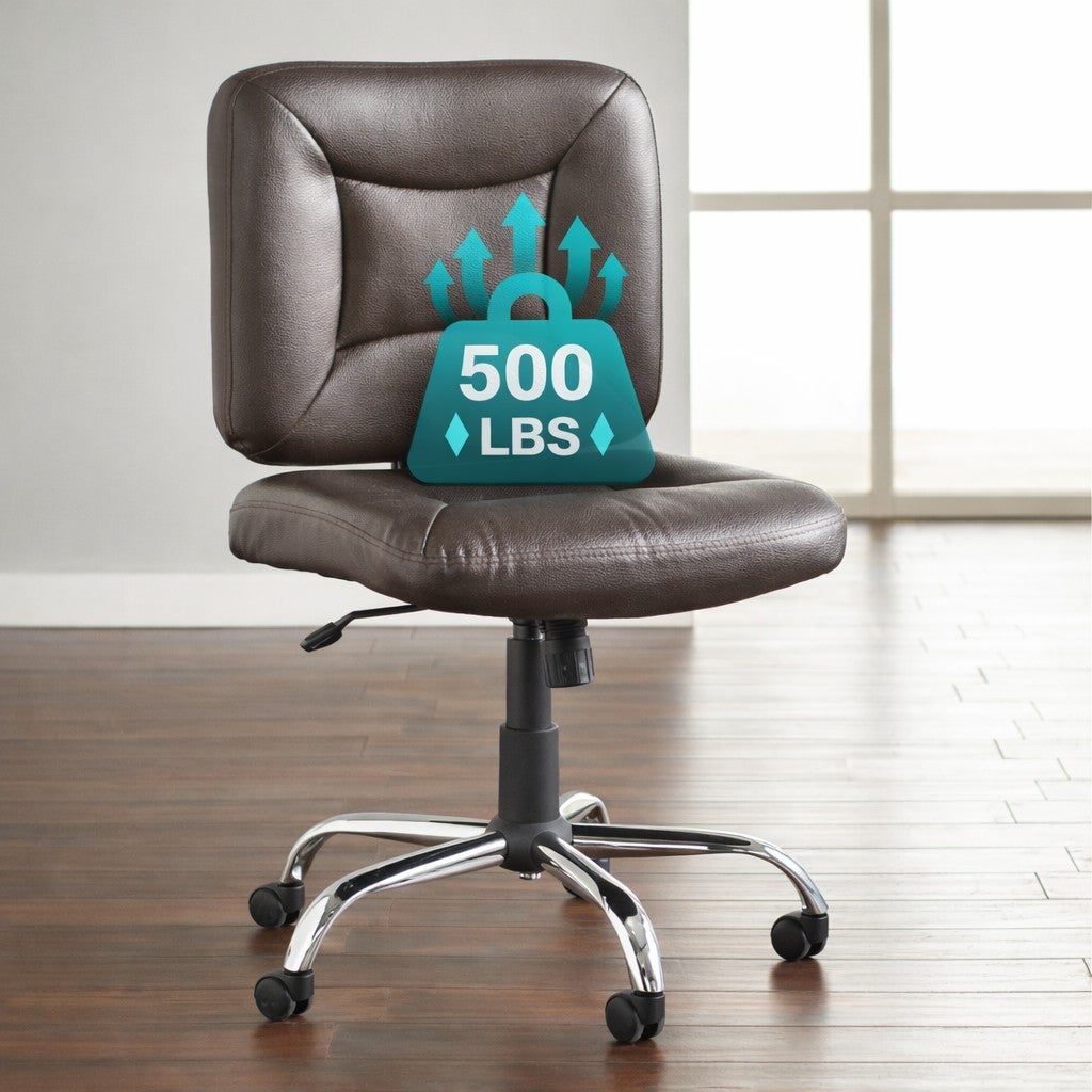 500 lbs. Weight Capacity Armless Office Chair image number 3