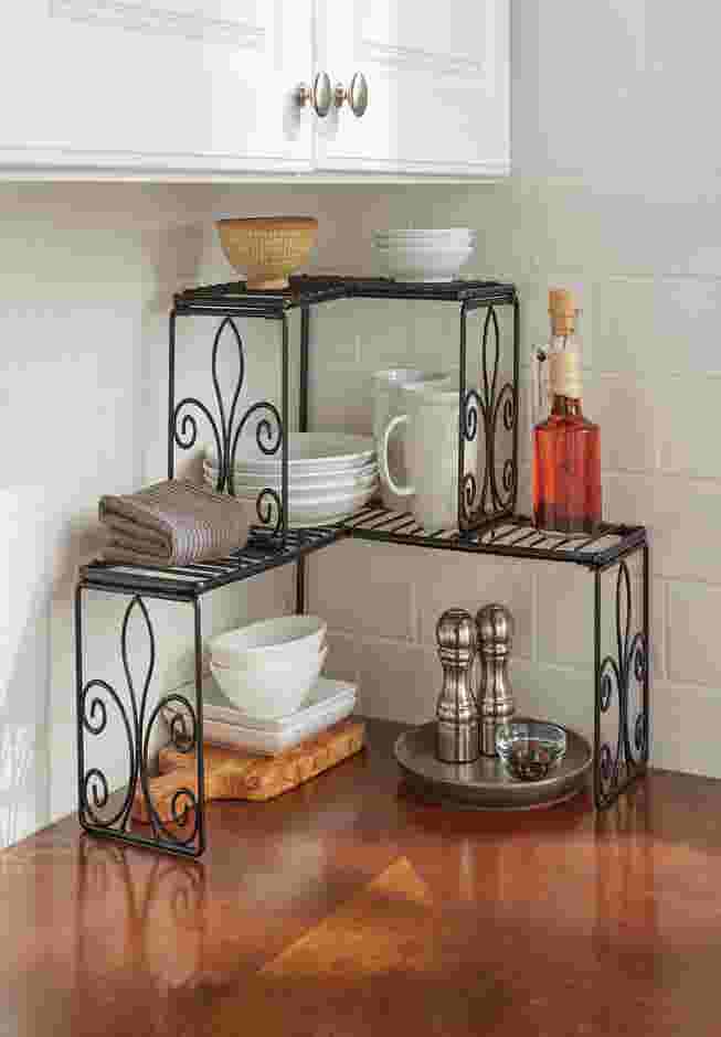 Scroll 2-Tier Corner Shelf image number 0