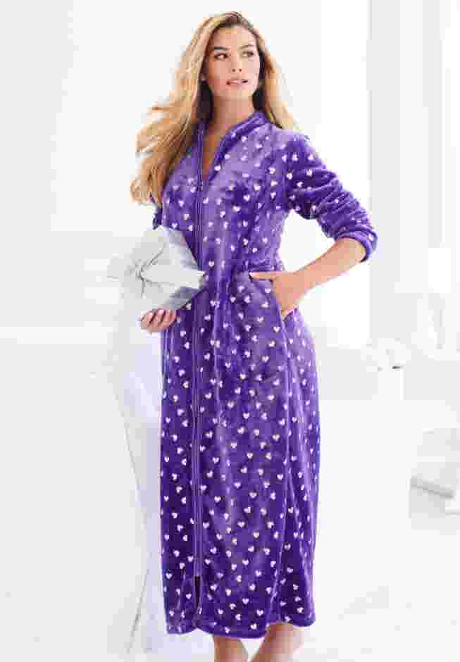 Plush Zip-Front Robe image number 4