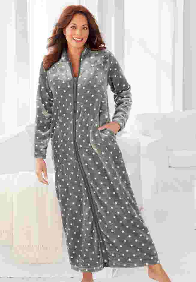 Plush Zip-Front Robe image number 6