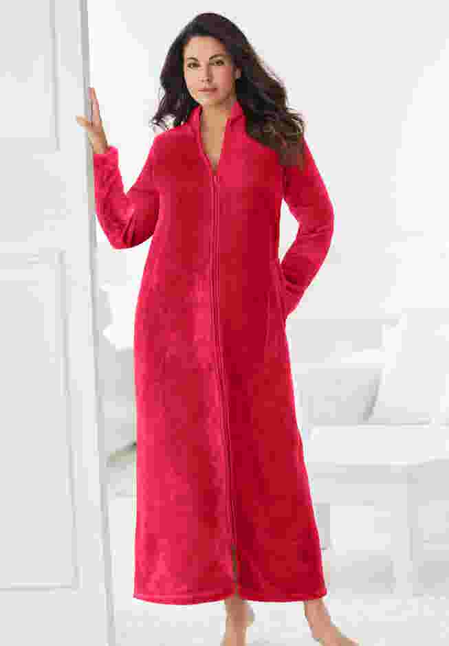 Plush Zip-Front Robe image number 7