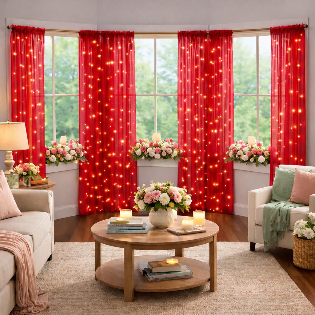 Pre-Lit Rod-Pocket Curtain Panel image number 0