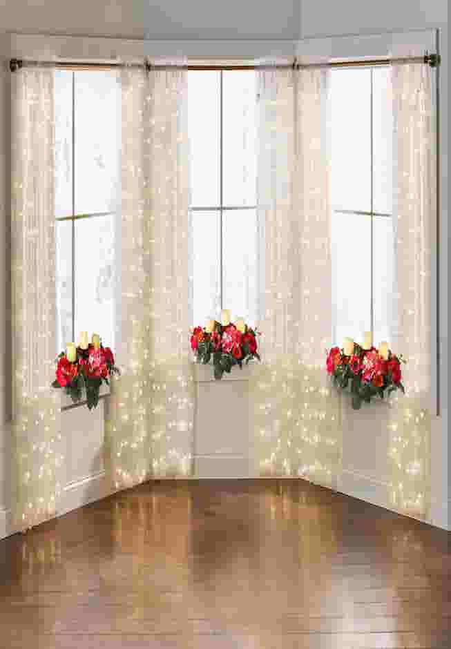 Pre-Lit Rod-Pocket Curtain Panel image number 0