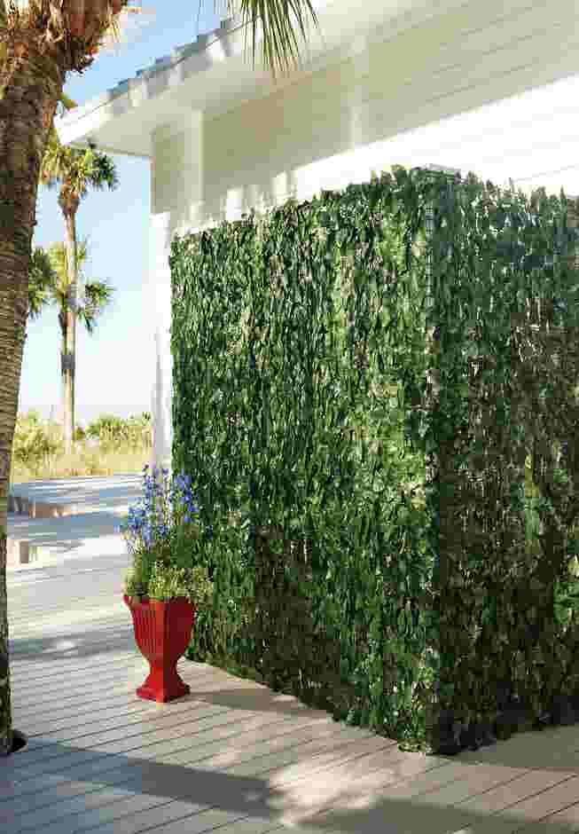 78"H Faux Greenery Privacy Screen image number 0