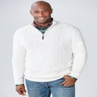 Shoreman&rsquo;s Quarter Zip Cable Knit Sweater image number null