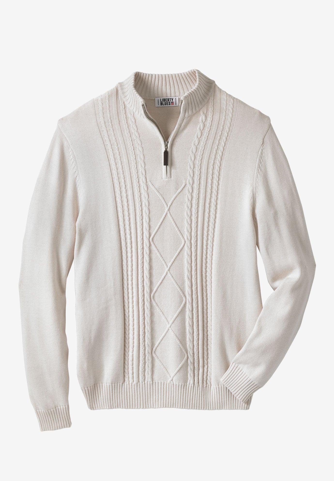 Shoreman&rsquo;s Quarter Zip Cable Knit Sweater image number 0
