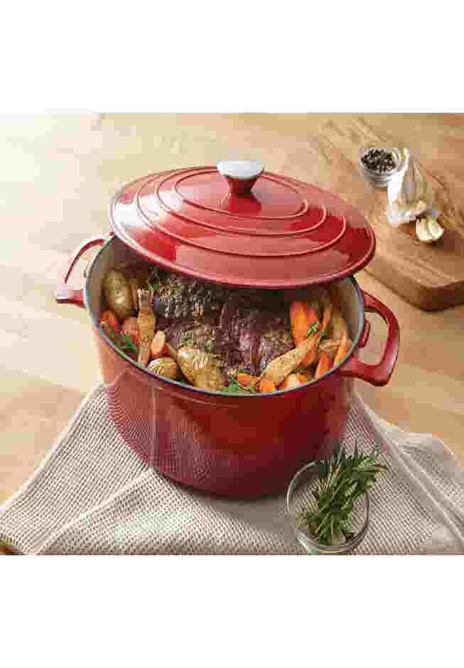 6-Lt. Cast Iron Enameled Oval Casserole image number 0