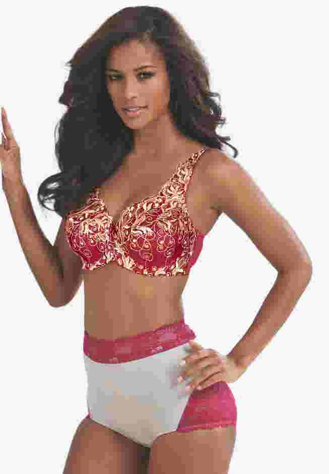 Embroidered Underwire Bra image number 0